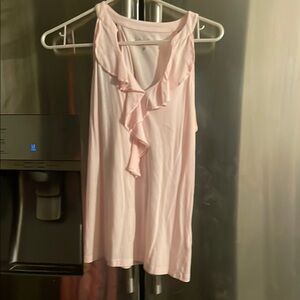 Lily Pulitzer Pink Ruffled Sleeveless Top